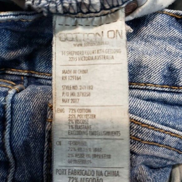 91 Cotton On Jeans Size 4 Mid Grazer Skinny Stretc - Picture 7 of 7